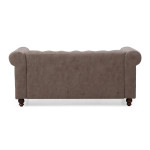 Paris Prix Canapé 2 Places "Chesterfield" 158cm Marron Vintage