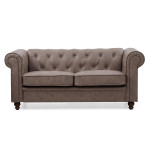 paris prix Canapé 2 Places "Chesterfield" 158cm Marron Vintage