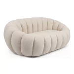 paris prix Canapé 2 Places Coquillage Bouclette "Galen" 148cm Beige