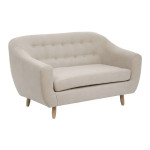 paris prix Canapé 2 Places Design "Rétro" 150cm Beige Lin