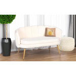 Paris Prix Canapé 2 Places En Bouclette "Dabren" 138cm Beige