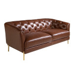 paris prix Canapé 2 Places en Cuir "Chester" 176cm Cognac