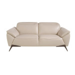 Paris Prix Canapé 2 Places En Cuir "Delmer" 191cm Taupe