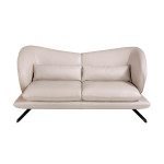 Paris Prix Canapé 2 Places En Cuir "Elvin" 175cm Taupe