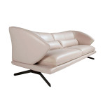Paris Prix Canapé 2 Places En Cuir "Elvin" 175cm Taupe
