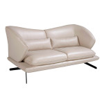 paris prix Canapé 2 Places en Cuir "Elvin" 175cm Taupe