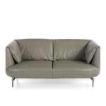 Paris Prix Canapé 2 Places En Cuir "Hygaz" 175cm Gris