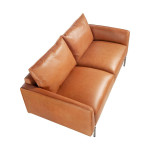 Paris Prix Canapé 2 Places En Cuir "Ivan" 164cm Marron
