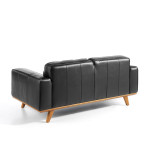 Paris Prix Canapé 2 Places En Cuir "Jorez" 181cm Noir