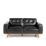 Paris Prix Canapé 2 Places En Cuir "Jorez" 181cm Noir