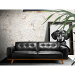Paris Prix Canapé 2 Places En Cuir "Jorez" 181cm Noir