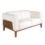 paris prix Canapé 2 Places en Cuir "Marcus" 159cm Blanc