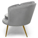 Paris Prix Canapé 2 Places En Velours "Dabren" 138cm Argent
