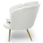 Paris Prix Canapé 2 Places En Velours "Dabren" 138cm Blanc