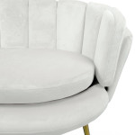 Paris Prix Canapé 2 Places En Velours "Dabren" 138cm Blanc