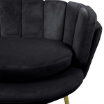 Paris Prix Canapé 2 Places En Velours "Dabren" 138cm Noir
