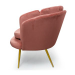 Paris Prix Canapé 2 Places En Velours "Dabren" 138cm Rose