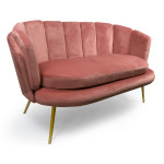 paris prix Canapé 2 Places en Velours "Dabren" 138cm Rose