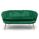 Paris Prix Canapé 2 Places En Velours "Dabren" 138cm Vert