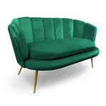 paris prix Canapé 2 Places en Velours "Dabren" 138cm Vert