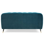 Paris Prix Canapé 2 Places En Velours "Glamour" 146cm Bleu