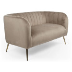 paris prix Canapé 2 Places en Velours "Reuben" 128cm Taupe
