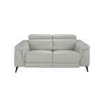 Paris Prix Canapé 2 Places Relax Cuir "Gerry" 170cm Gris