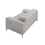 Paris Prix Canapé 2 Places Relax Cuir "Gerry" 170cm Gris