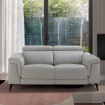 Paris Prix Canapé 2 Places Relax Cuir "Gerry" 170cm Gris