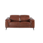 Paris Prix Canapé 2 Places Relax Cuir "Gerry" 170cm Marron