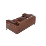 Paris Prix Canapé 2 Places Relax Cuir "Gerry" 170cm Marron