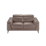 Paris Prix Canapé 2 Places Relax Cuir "Gerry" 170cm Taupe
