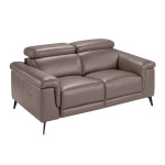 paris prix Canapé 2 Places Relax Cuir "Gerry" 170cm Taupe