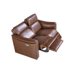Paris Prix Canapé 2 Places Relax Cuir "Orville" 157cm Cognac