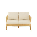 Paris Prix Canapé 2 Places Rotin & Coussin "Elise" 127cm Naturel