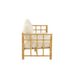 Paris Prix Canapé 2 Places Rotin & Coussin "Elise" 127cm Naturel