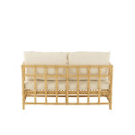 Paris Prix Canapé 2 Places Rotin & Coussin "Elise" 127cm Naturel