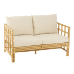 paris prix Canapé 2 Places Rotin & Coussin "Elise" 127cm Naturel
