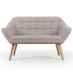 Paris Prix Canapé 2 Places Scandinave "Taone" 128cm Beige