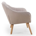 Paris Prix Canapé 2 Places Scandinave "Taone" 128cm Beige