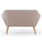 Paris Prix Canapé 2 Places Scandinave "Taone" 128cm Beige