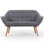 Paris Prix Canapé 2 Places Scandinave "Taone" 128cm Gris