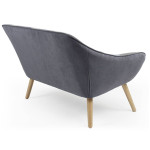 Paris Prix Canapé 2 Places Scandinave "Taone" 128cm Gris & Bleu