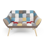 Paris Prix Canapé 2 Places Scandinave "Taone" 128cm Multicolore