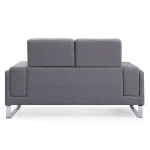 Paris Prix Canapé 2 Places Tissu "Ezekiel" 158cm Gris Clair