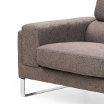 Paris Prix Canapé 2 Places Tissu "Ezekiel" 158cm Taupe