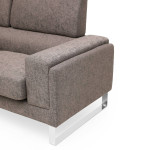 Paris Prix Canapé 2 Places Tissu "Ezekiel" 158cm Taupe