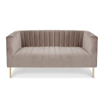 Paris Prix Canapé 2 Places Velours "Taylor" 150cm Taupe