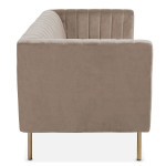 Paris Prix Canapé 2 Places Velours "Taylor" 150cm Taupe