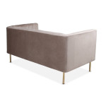 Paris Prix Canapé 2 Places Velours "Taylor" 150cm Taupe
